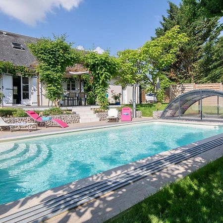 Au Coeur Du Bien-Etre, Chalet Avec Piscine Chauffee Et Couverte, Spa, Sauna, Massages Monteaux Dış mekan fotoğraf