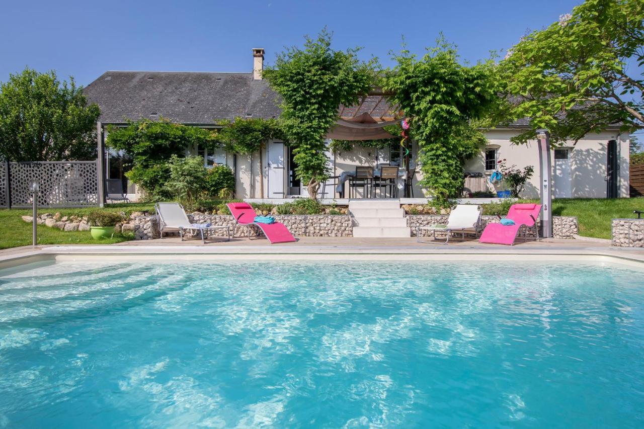 Au Coeur Du Bien-Etre, Chalet Avec Piscine Chauffee Et Couverte, Spa, Sauna, Massages Monteaux Dış mekan fotoğraf